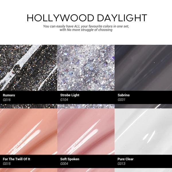 Poly Gel-sett - Hollywood Daylight - 15pk startsett